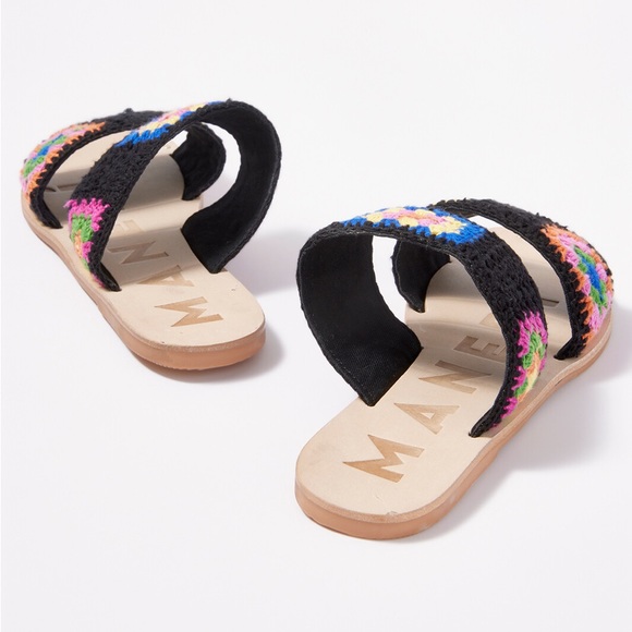 NEW Manebi Crochet Double Strap Sandal Size 39 - Picture 3 of 9